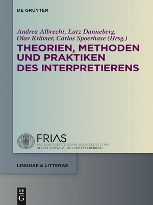 cover image of Theorien, Methoden und Praktiken des Interpretierens